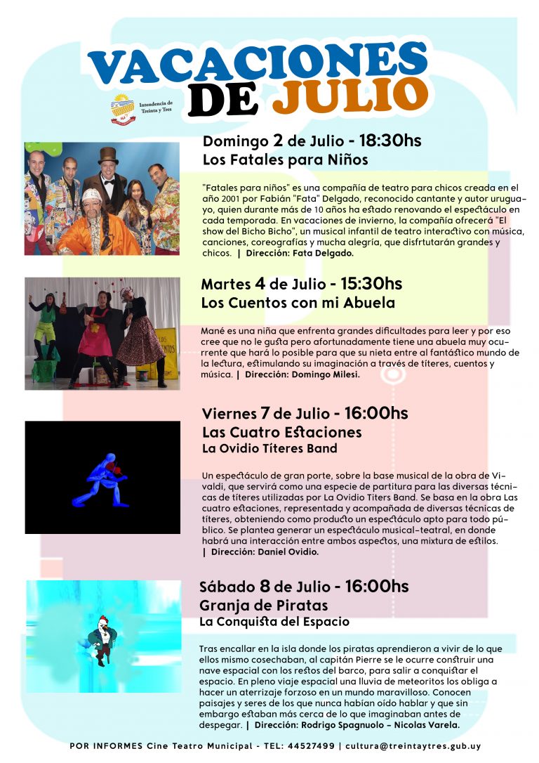 Afiche vacaciones julio