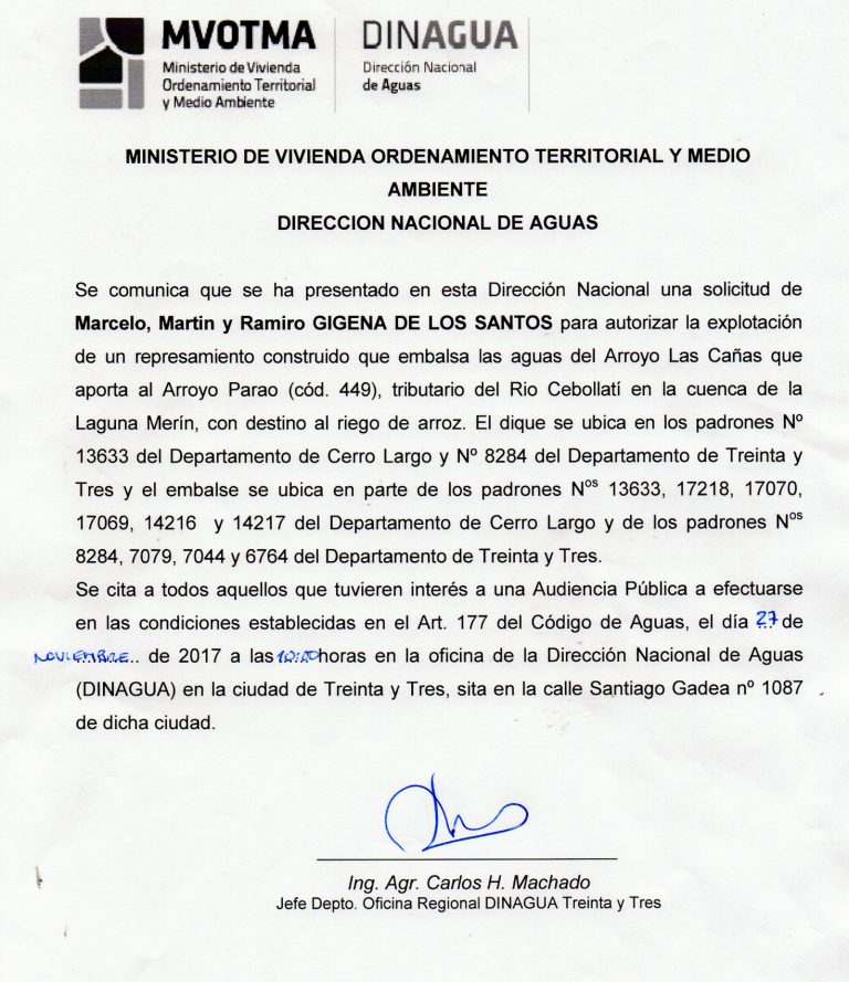 Llamado Agropecuaria El Tero