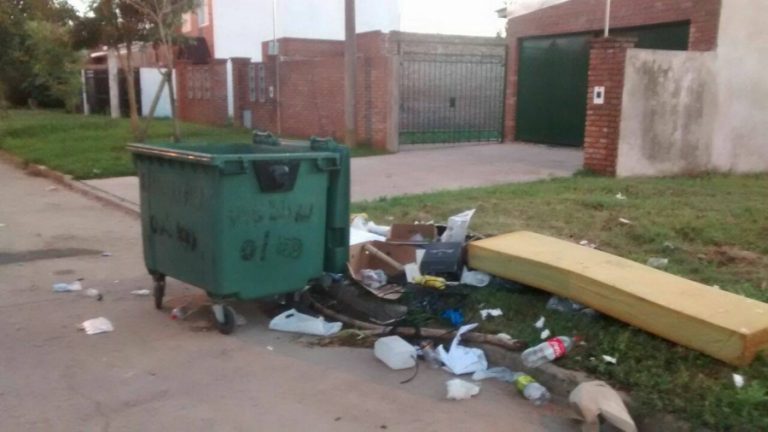 Contenedor vandalizado