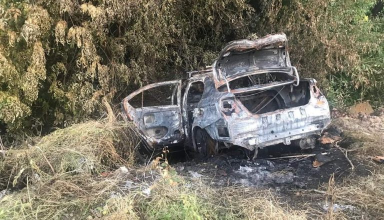 Taxi incendiado -montevideo