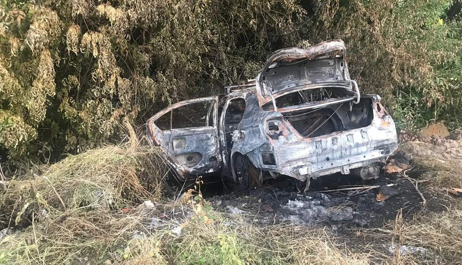 Taxi incendiado -montevideo