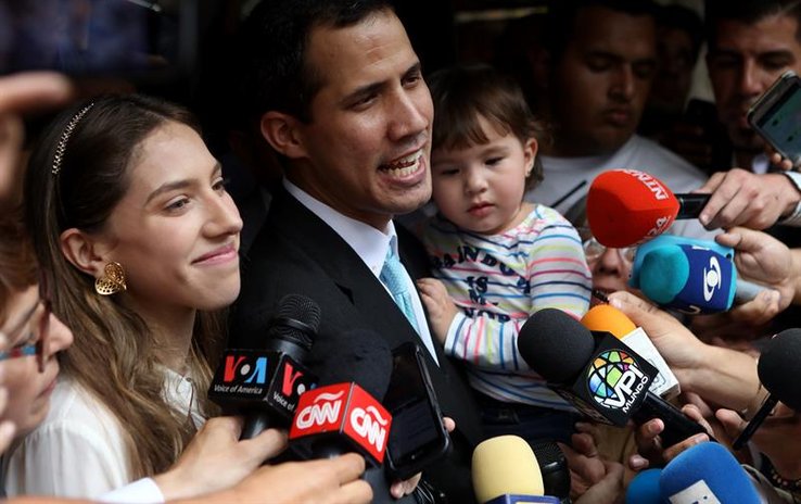 Guaidó con su familia