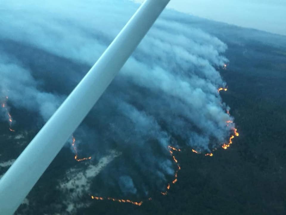 incendio rocha desde el aire