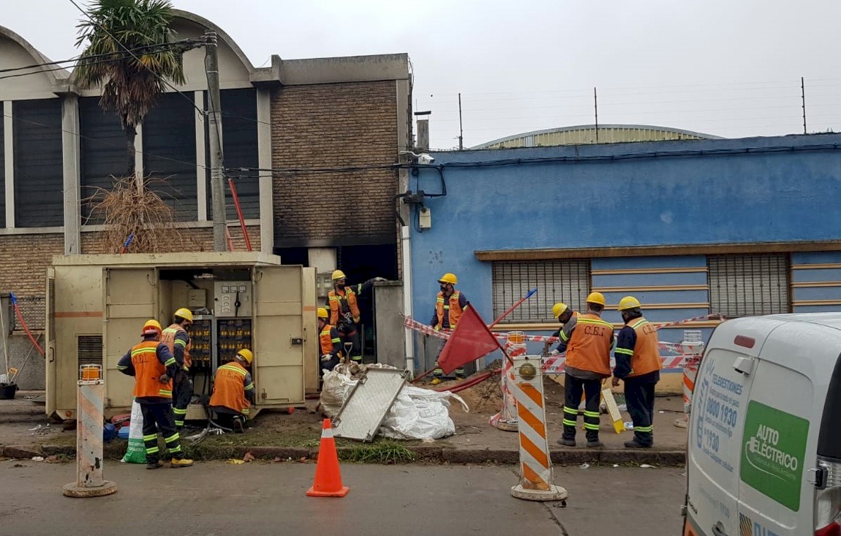 subestación incendiada