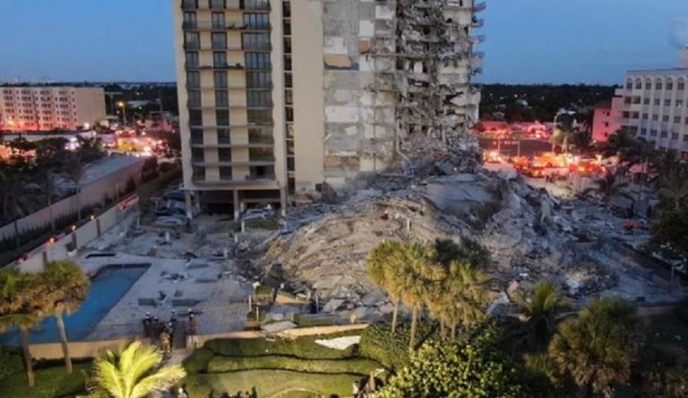 Derrumbe en Miami