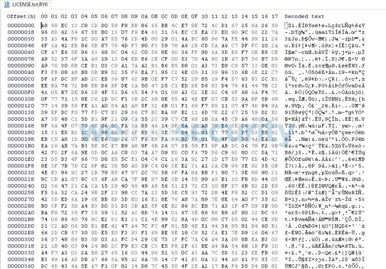 Archivo cifrado por Ryuk -eset