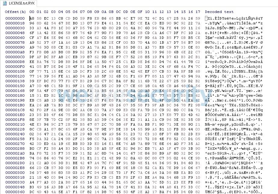 Archivo cifrado por Ryuk -eset