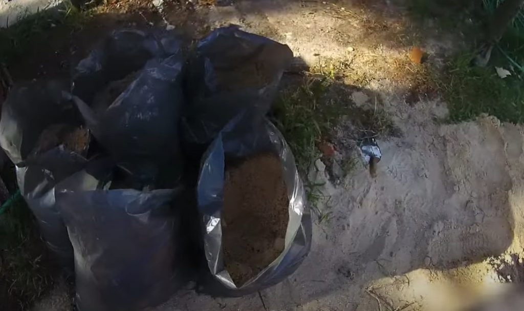 Bolsas de arena con droga