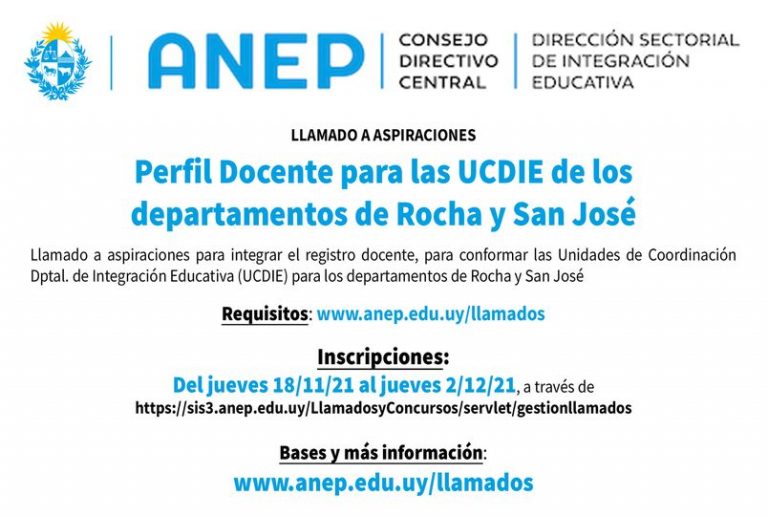 Llamado ANEP Rocha y San José