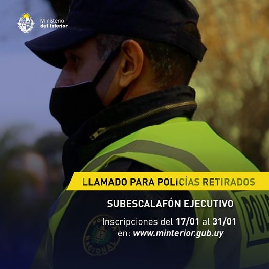 Llamado a policías retirados