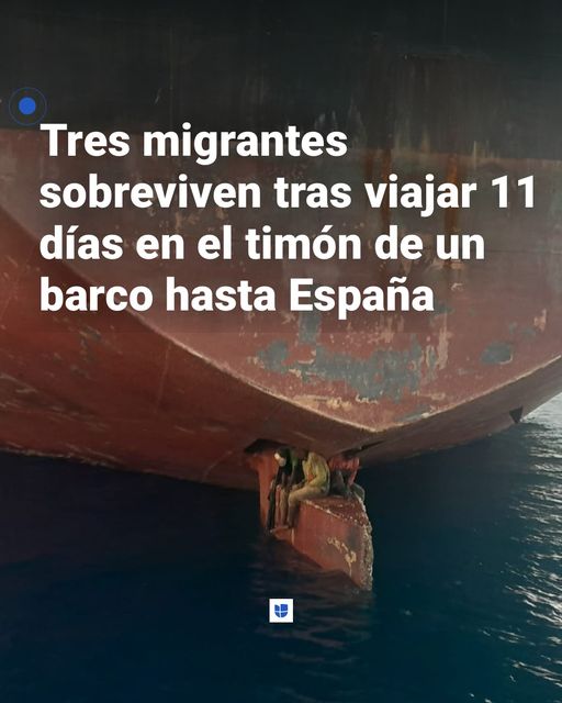 Migrantes sobre timón de petrolero