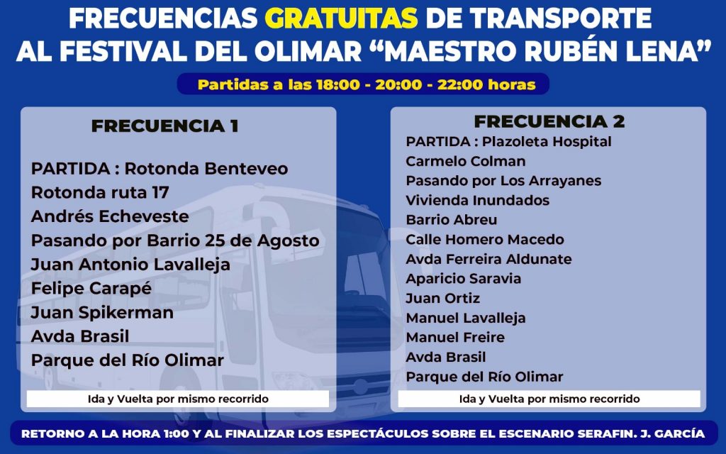 Transporte gratuito Olimar